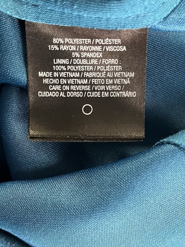 T TAHARI women's teal cap sleeve sheath dress size 4 stretch knee high career - Picture 10 of 12