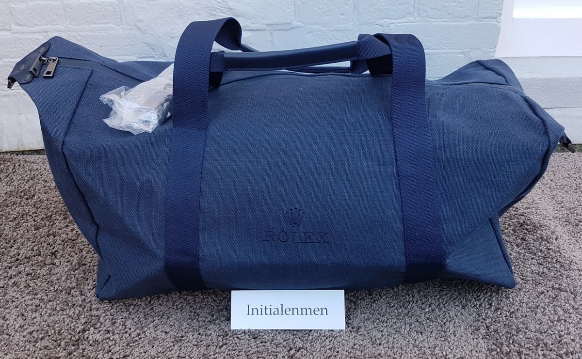 ROLEX travel XXL BAG NEW 100 % ORIGINAL BLUE leather HOLIDAY BAG +