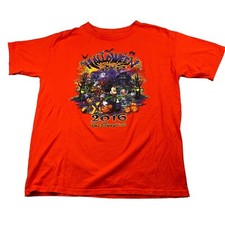 Disney Parks Youth 2016 WDW Mickey's Halloween T-Shirt Orange Youth XL