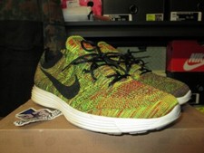 NIKE LUNAR FLYKNIT HTM NRG DARK GREY BLACK 535089 009 SIZE 12 MULTICOLOR TZ