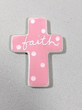 Department 56 Sandra Magsamen Pink Porcelain Pocket Cross Faith