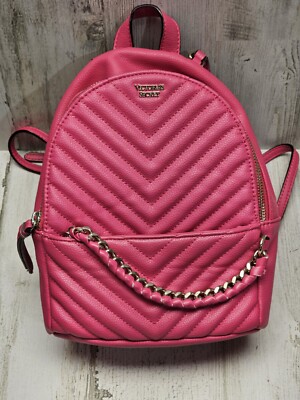 Victoria's Secret Quilted Hot Pink Mini Backpack