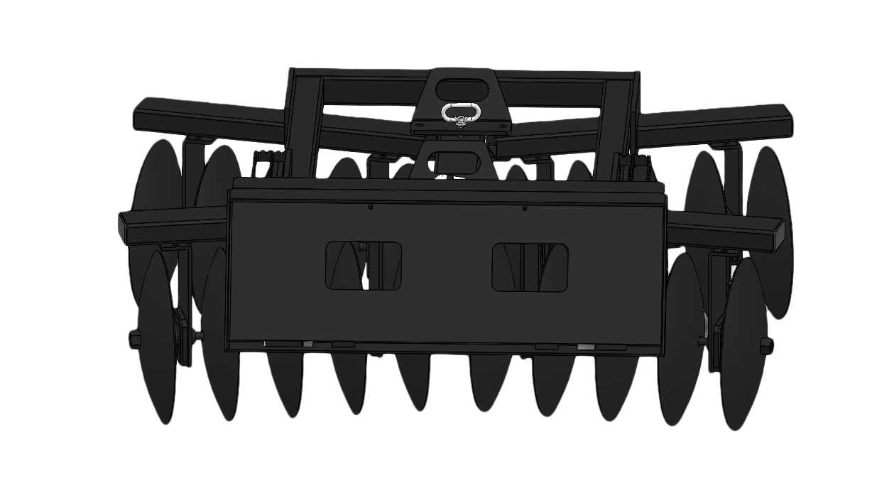 AGT 78" Skid Steer Notched Disc Harrow Attachment 18" Diameter Heavy