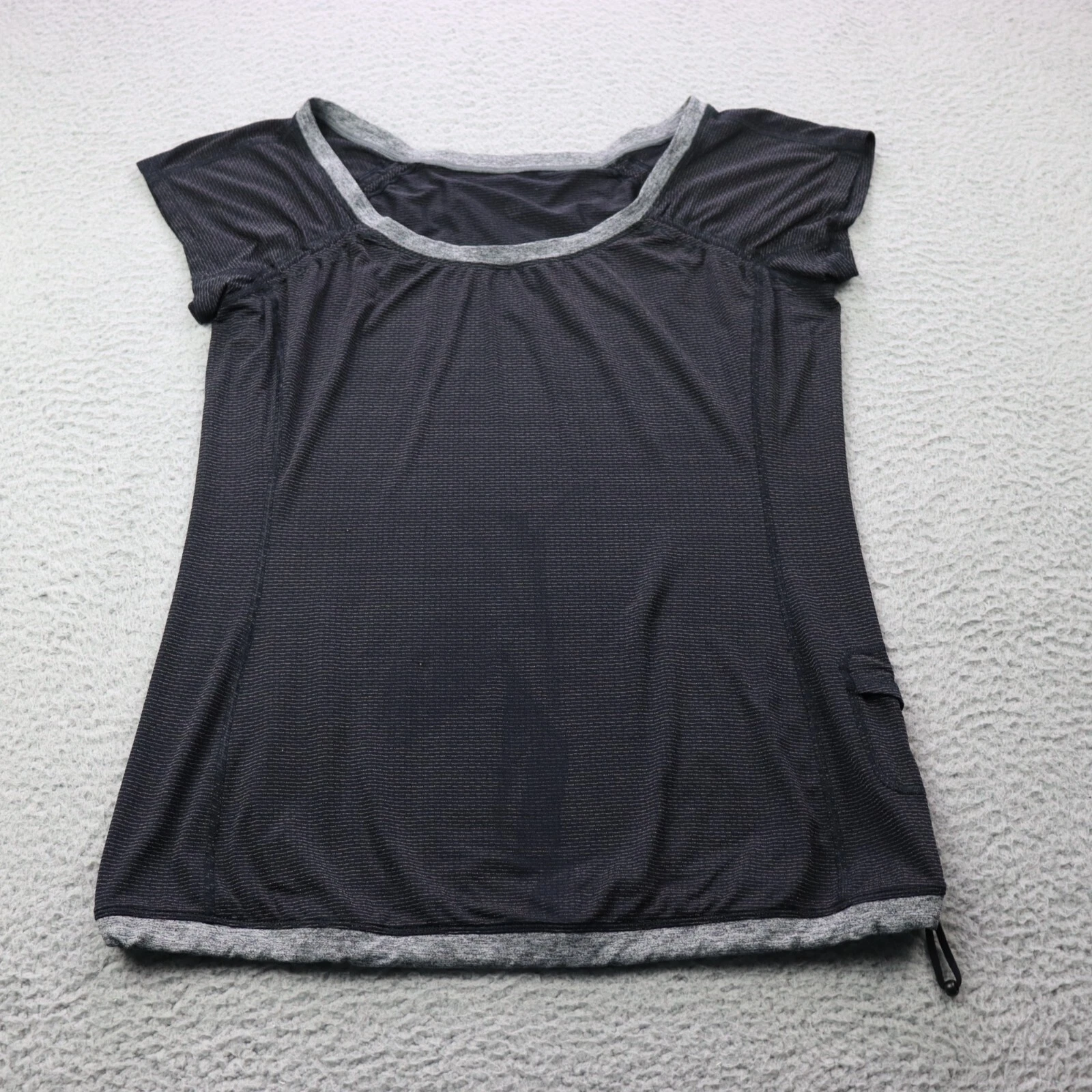 lululemon striped short sleeve athletic workout run gym shirt