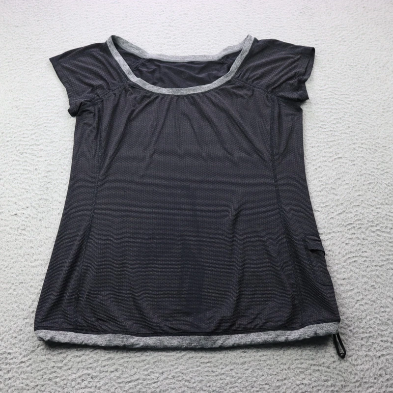 lululemon striped short sleeve athletic workout run gym shirt