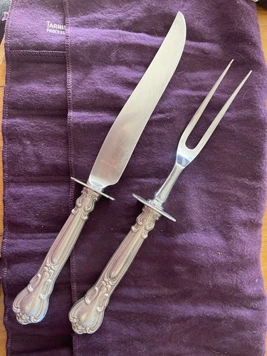 Chantilly Gorham Sterling Silver Handle  2 Piece Carving Set Estate