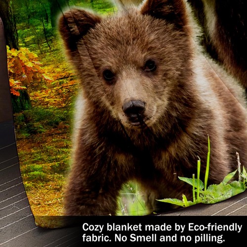 Fleece Throw Blanket 50"x60", Soft Cozy Warm Fuzzy Flannel Plush Blanket Brow... - Picture 4 of 8