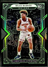 2021-22 Obsidian #179 MYLES MCBRIDE Electric Etch Green (RC) Rookie Knicks #/25