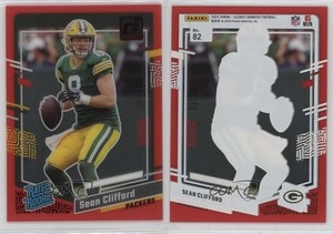 2023 Panini Clearly Donruss Rated Rookie Red /49 Sean Clifford #82 Rookie RC