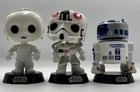 Funko Pop Star Wars Bundle R2-D2 K-3PO AT-AT Driver Loose
