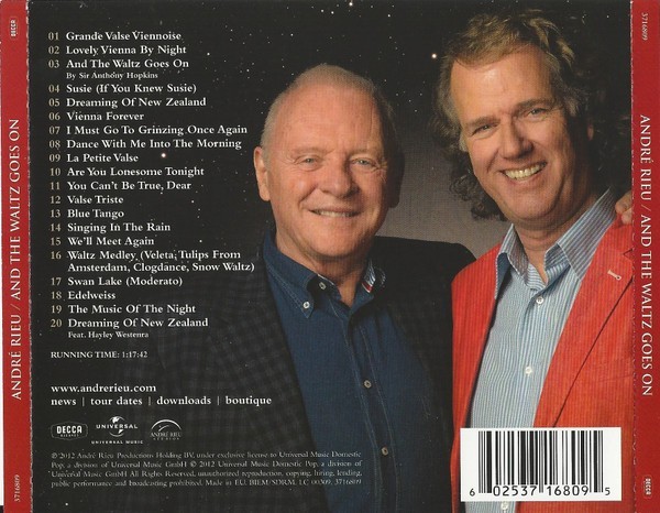 André Rieu     And the Waltz Goes On  (CD) Sealed