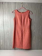 Women's Petite 4 Talbots Irish Linen Sleeveless Dress - PINK - Sheath