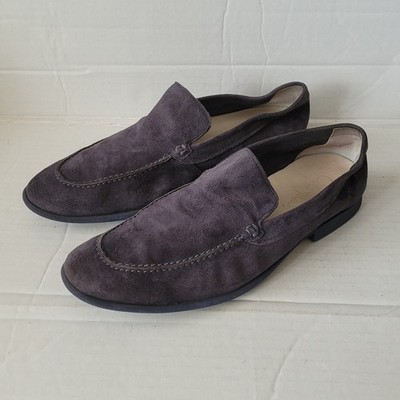 Cole Haan Men Loafers leather Suede 8.5 purple color C09481
