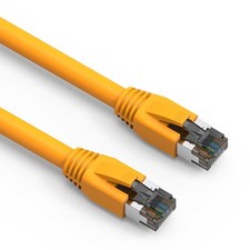 5 Pack of 3Ft CAT8 S/FTP Ethernet Network Cable Yellow 24AWG