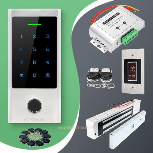 HOMSECUR Weatherproof IP66 APP WIFI Fingerprint PIN Access Control Touch Keypad