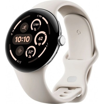 Google Pixel Watch 3 LTE - 45mm - Polished Silver Case / Porcelain Band ''New''