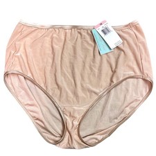 Vtg Nwt VANITY FAIR Silky Nylon PANTIES Brief 13-809 Sz 10 Nude Sheer High Waist