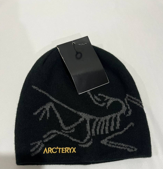 New Arc'teryx Bird Head Toque Beanie Black/Grey Merino Wool Winter Hat