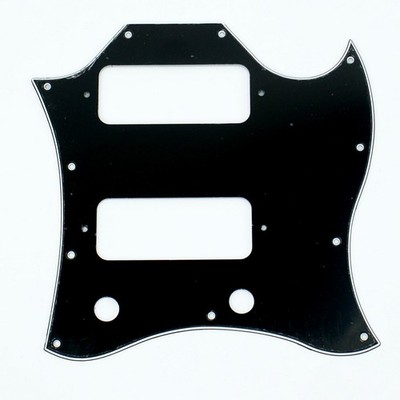3 Ply SG Classic Guitar Pickguard With P-90 Pickups Layout -BLACK (C09)