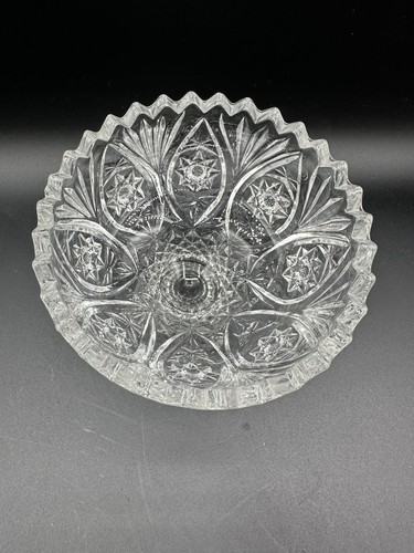 Anchor Hocking Early American Prescut Star of David Footed Compote Dish 5.5” (LT - Picture 6 of 8