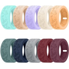 10 Pack Floral Engraved Cover for Oura Ring Gen 4/4 Ceramic/3 Horizon/Heritag...