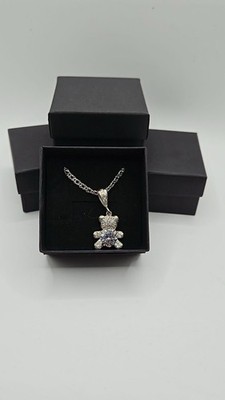 Mexican 925 Sterling Silver teddy bear necklace