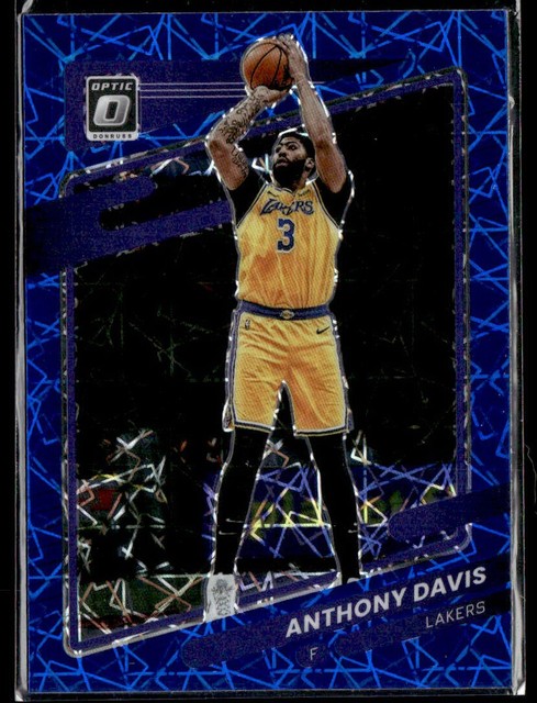 2021-22 Donruss Optic #133 Anthony Davis Blue Velocity Basketball Card 2101B