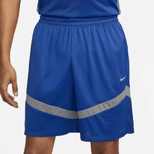 Nike Men's Dri-FIT Icon 8" Inseam Basketball Shorts Blue Gray Size XXL