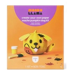 Lot of 3 Mondo Llama Paper Mache Pumpkin Dog Craft Kit Halloween Kids DIY New