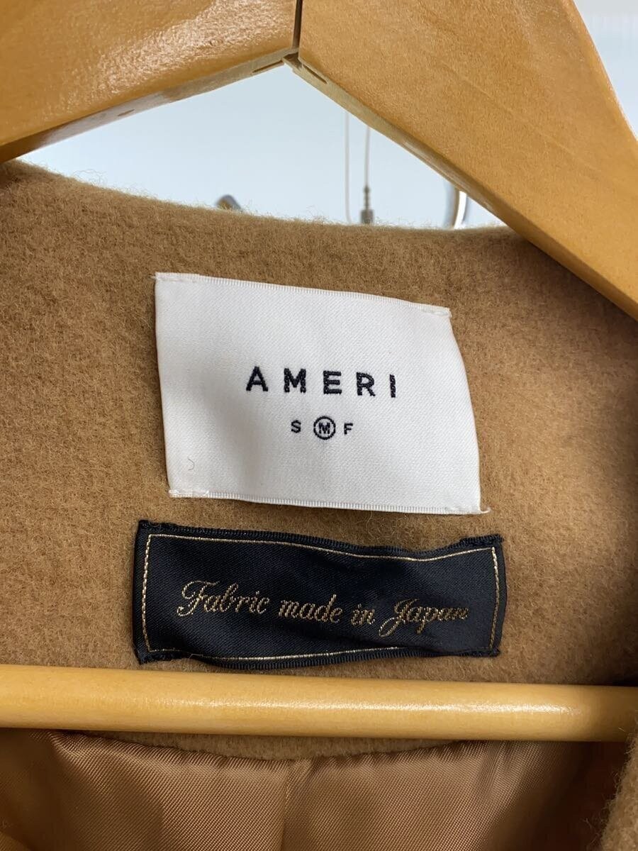 AMERI Wool Camel Solid Coat M Used 123cm Length L… - image 3