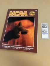 1991 NCAA Midwest Region 1st & 2nd Round Ticket and Program, 3/15/91