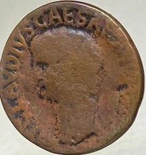 Roman Emperor Claudius Large Ancient Coin 41AD-50AD Minerva with Shield Genuine