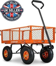 SuperHandy Wagon Utility Cart Heavy Duty Removable Mesh Sides 400 LBS Capacity