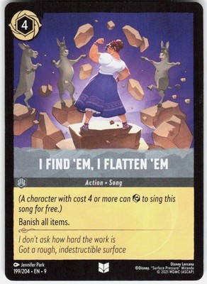 I Find 'Em I Flatten 'Em 199/204 Fabled Disney Lorcana