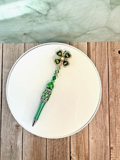 Custom Beaded Pens Luxury Inspired Gifts Basket Fillers Collect CLOVER Green