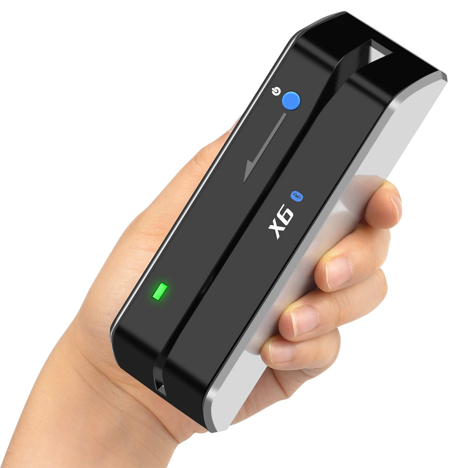X6BT 3-Track Bluetooth Magnetic Stripe Card Reader Writer Encoder USB White