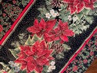 Handcrafted - Quilted Table Runner - Christmas Poinsettias, Pinecones & Flowers — photo 6