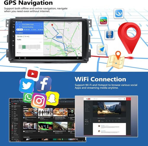 Für Mercedes Benz Smart Fortwo 451 2005-2010 Autoradio Android14 GPS Carplay RDS - Bild 4 von 20