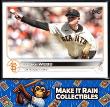 Logan Webb 2022 Topps Update #US9 San Francisco Giants Baseball