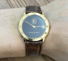 Orologio Polizia Di Stato North Eagles militare vintage orologio svizzero placcato oro