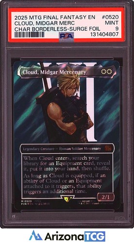 Magic The Gathering 2025 Cloud, Midgar Mercenary 0520 Final Fantasy PSA 9