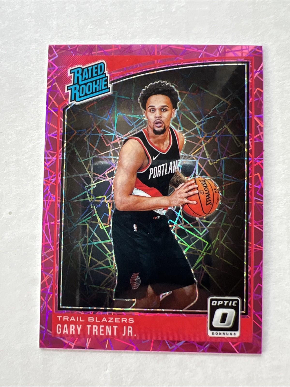 2018-19 Donruss Optic - Rated Rookie Gary Trent Jr. #199 Pink Velocity Prizm /79