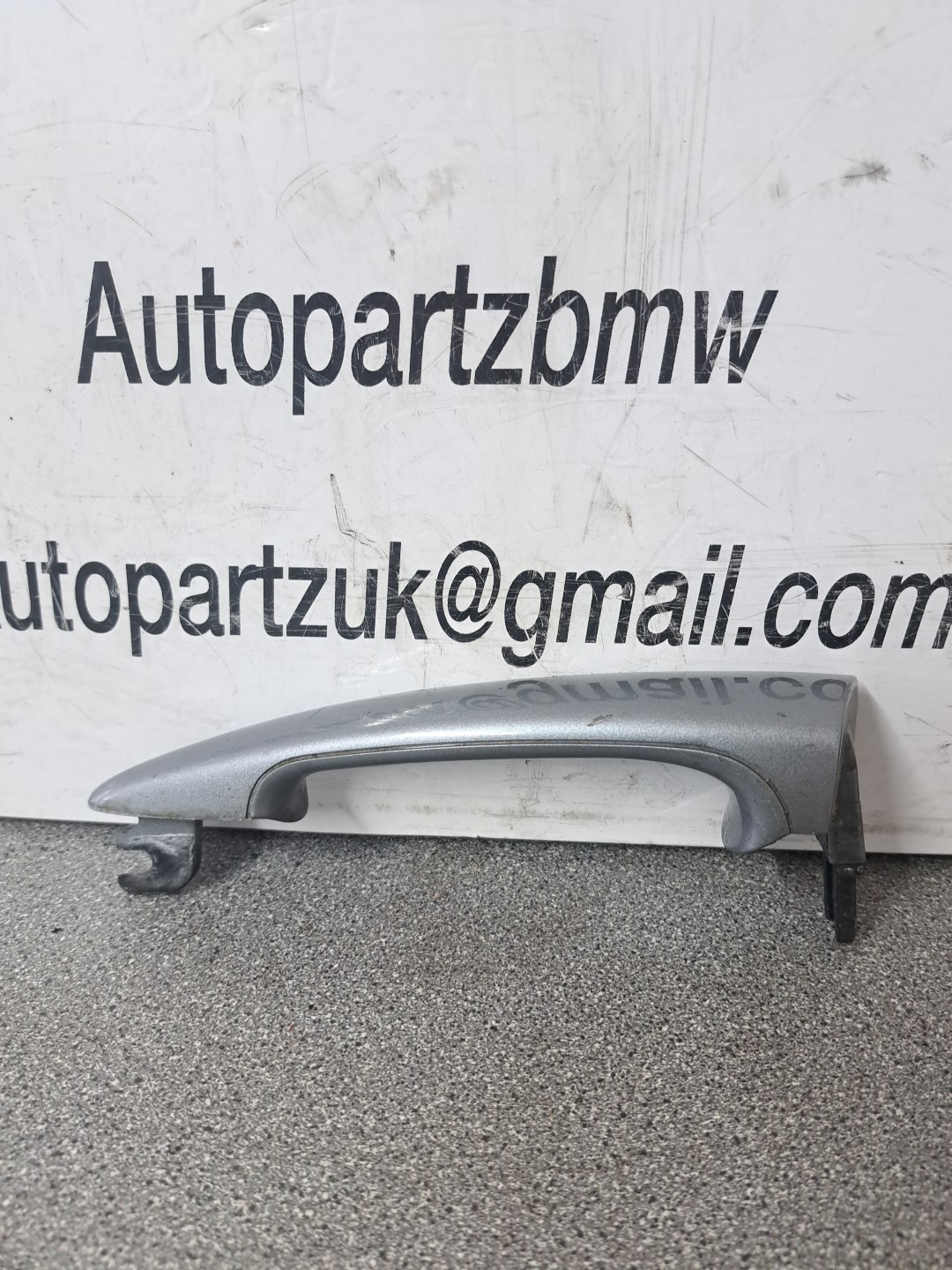 Bmw E46 3Series Coupe Cabrio Passenger NS Outer Door Handle Silbergrau A08/7 #4a