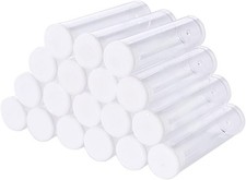 Craftdady 100Pcs Transparent Clear Plastic Small Empty Storage Tubes Bead Contai