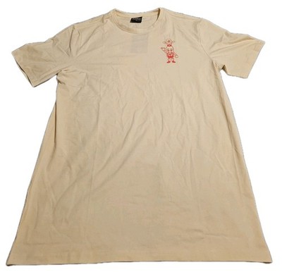 Haas F1 Team Racing Hot Sauce Cream Double-sided Graphic Print T-Shirt Siz Large
