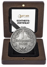 Silberm&uuml;nze 100 Jahre Reichsmark 1 oz 999,9 Silber 2025 Antik Finish Auflage 250