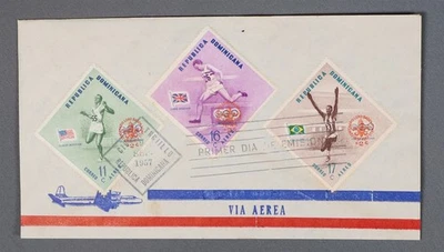 Mayfairstamps República Dominicana 1957 Correos Aéreos Tri Frank Primer Día Cubierta aaz_625 - Imagen 1 de 2