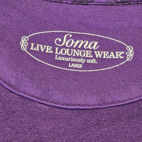 Sonoma Purple Dress Loungewear Boho Paisley Midi Scoop Neck Long Sleeves Women L - Bild 4 von 11