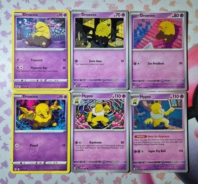 Pokemon Drowzee & Hypno Bundle Silver Tempest Evolving Skies Shrouded Fable 151