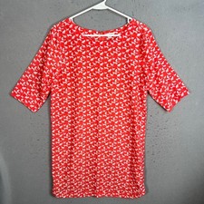 Gap Womens Size Medium Red & White Cat Print Dress